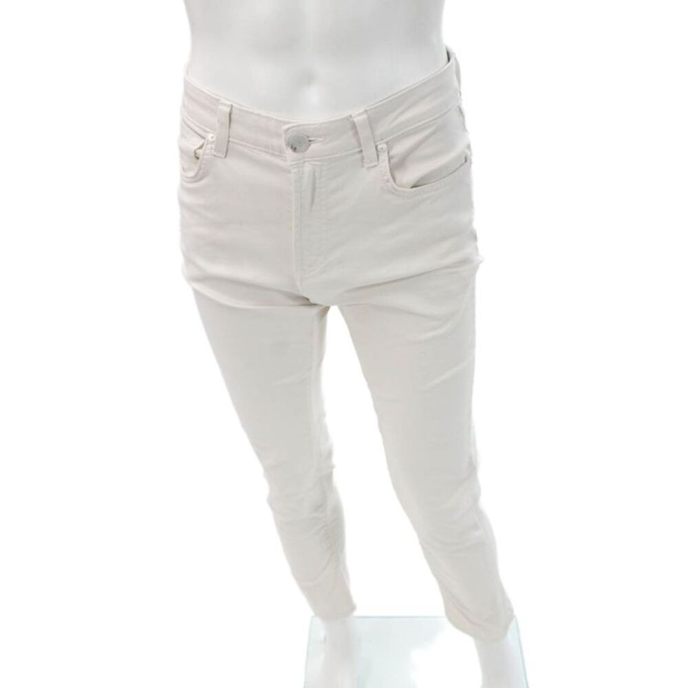 Monfrere Unisex Ankle Jeggings White Button Closure Designer Size 30